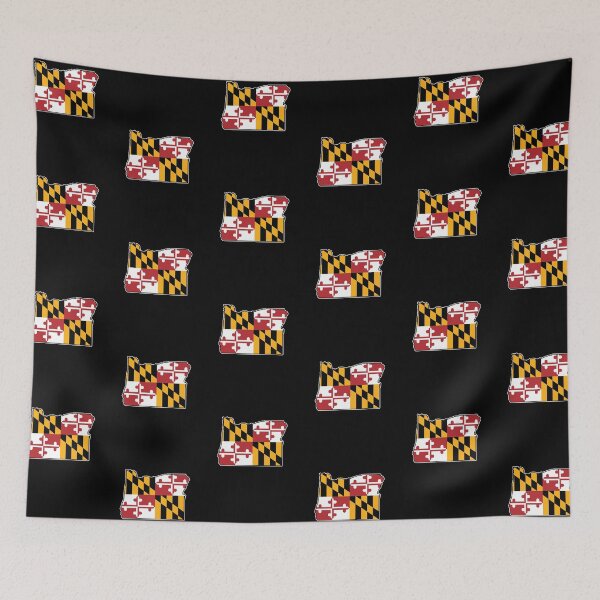 Item preview, Maryland Flag Oregon Map designed and sold by MarylandStyle.