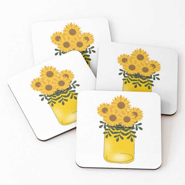 Artikelvorschau, Sonnenblumen Einmachglas Aufkleber entworfen und verkauft von kittycrafts.