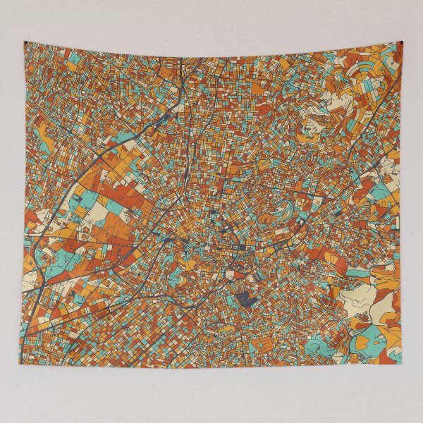 Item preview, Athens Map - Mosaic - Retro Colors designed and sold by HomeCities.
