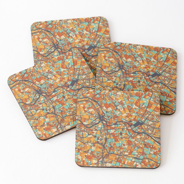 Item preview, Berlin Map - Mosaic - Retro Colors designed and sold by HomeCities.