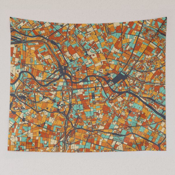 Item preview, Berlin Map - Mosaic - Retro Colors designed and sold by HomeCities.