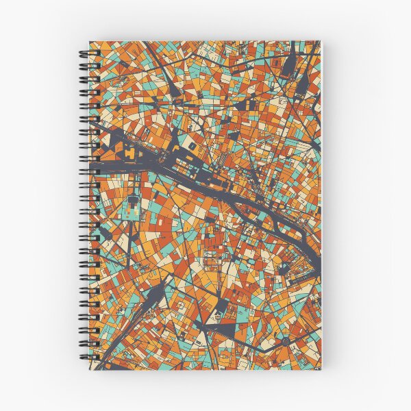 Item preview, Paris Map - Mosaic - Retro Colors designed and sold by HomeCities.