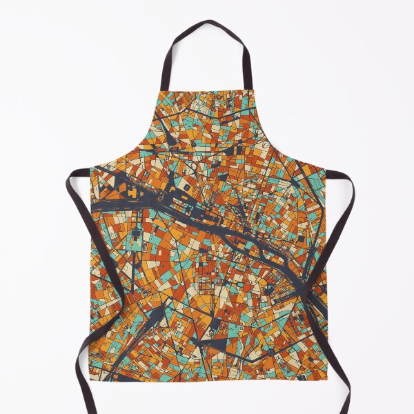 Item preview, Paris Map - Mosaic - Retro Colors designed and sold by HomeCities.