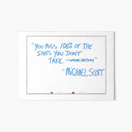The Office whiteboard quote Art Board Print