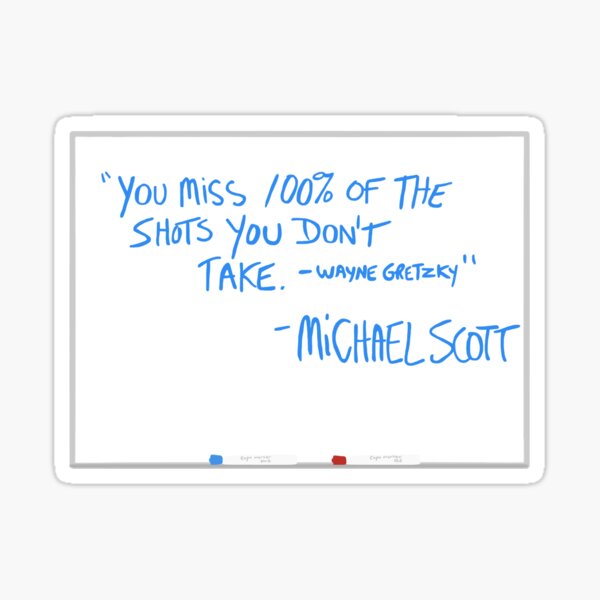 "The Office whiteboard quote" Sticker for Sale by 775426 Redbubble