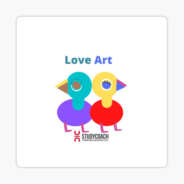 Love doing Art colourful Ducks Sticker