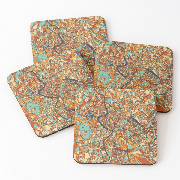 Item preview, Rome Map - Mosaic - Retro Colors designed and sold by HomeCities.