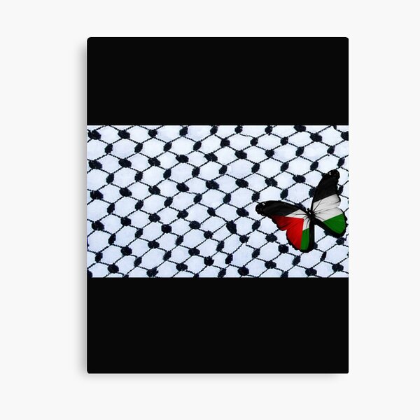 Colored Palestinian Keffiyeh - كوفية فلسطينية  Canvas Print for