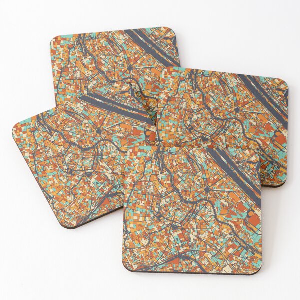 Item preview, Vienna Map - Mosaic - Retro Colors designed and sold by HomeCities.