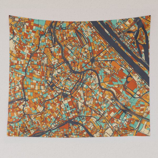 Item preview, Vienna Map - Mosaic - Retro Colors designed and sold by HomeCities.