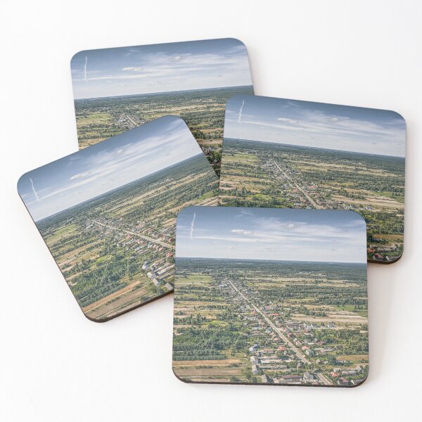 Item preview, Aerial view of village surrounded by agricultural fields designed and sold by Lukasz Szczepanski.