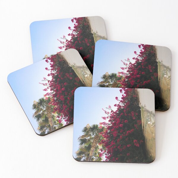 Item preview, Palm tree & Pink Flowers - Tropical Scene in Malaga, Spain designed and sold by Veriepear.