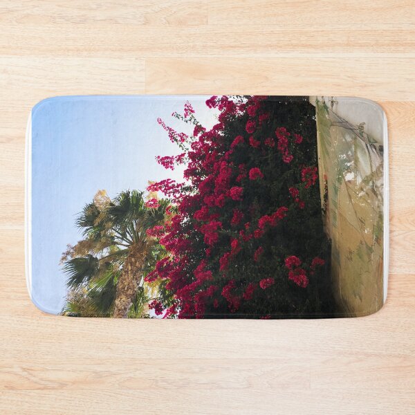 Item preview, Palm tree & Pink Flowers - Tropical Scene in Malaga, Spain designed and sold by Veriepear.