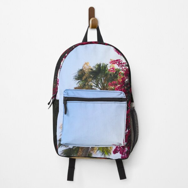Item preview, Palm tree & Pink Flowers - Tropical Scene in Malaga, Spain designed and sold by Veriepear.