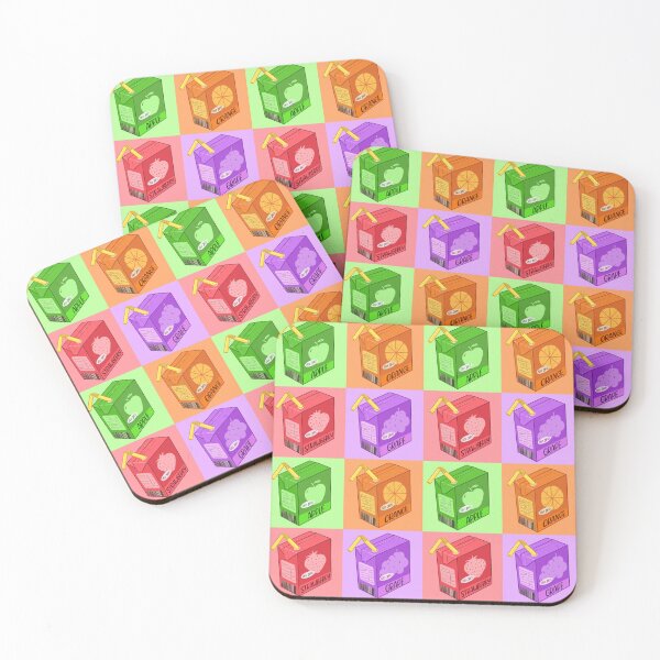 Item preview, Juice boxes pattern in colorful designed and sold by alessia-fineart.