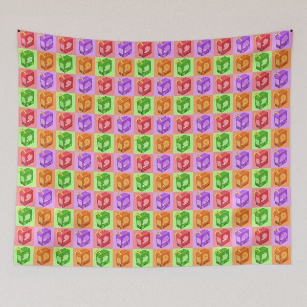 Item preview, Juice boxes pattern in colorful designed and sold by alessia-fineart.