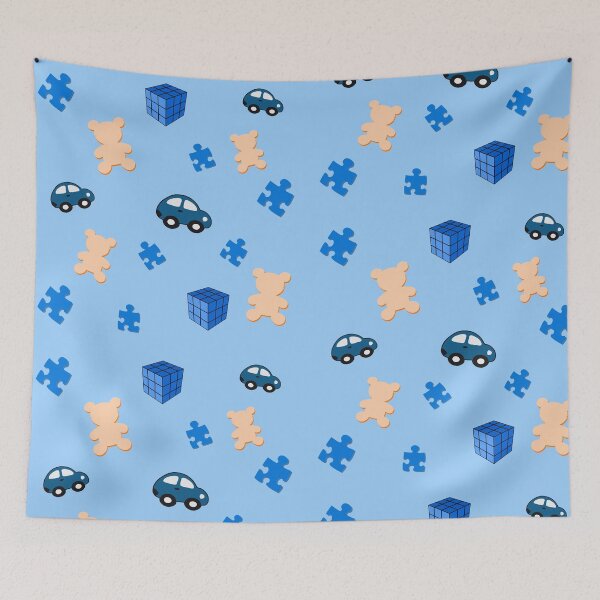 Item preview, Diseño de caja de juguetes azul y naranja designed and sold by babyjoonie.