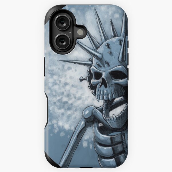 Ghost Metal Death Skull (blue) iPhone Tough Case