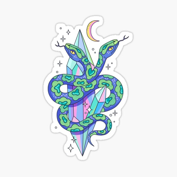 twin snake Sticker