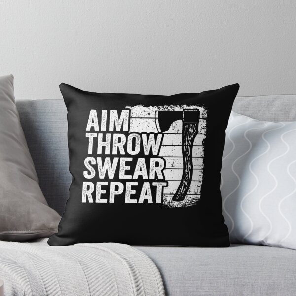 Item preview, Axe Throwing Gift Funny Aim Throw Swear Repeat designed and sold by Stronzi.