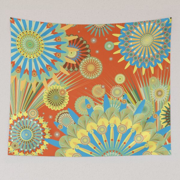Aperçu de l'œuvre Festival Floral Orange créée et vendue par DanastDesign.