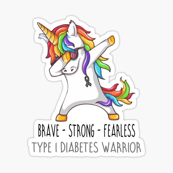 Type 1 diabetes ribbon Stickers, Unique Designs