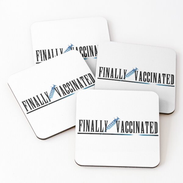Item preview, Finally Vaccinated Video Game Logo Parody designed and sold by YabYumShop.