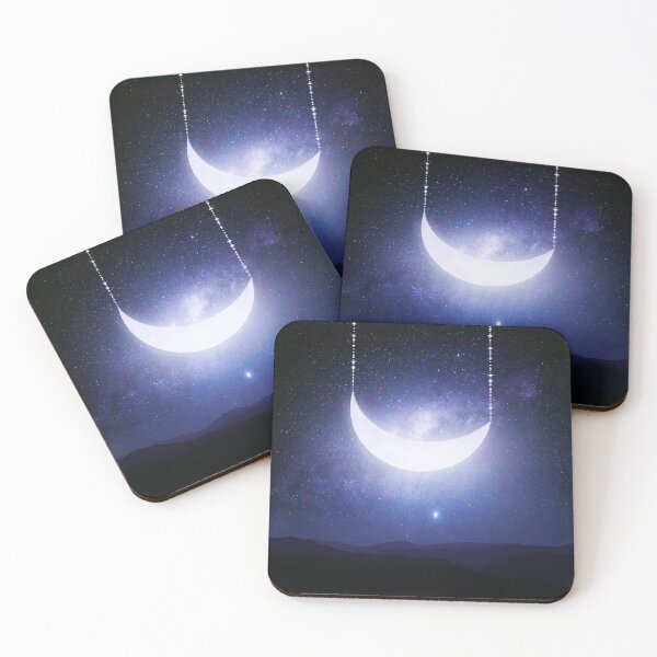 Item preview, Swinging moon over blue night sky  designed and sold by Yasmine khalifa.