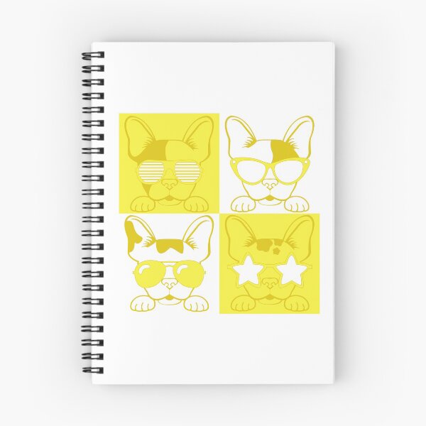 Item preview, Frenchies with Glasses Yellow designed and sold by LotusArtStudio.