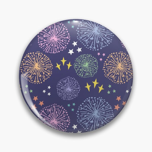 Item preview, Rainbow stars and fireworks on navy designed and sold by LittleBettyMakes.