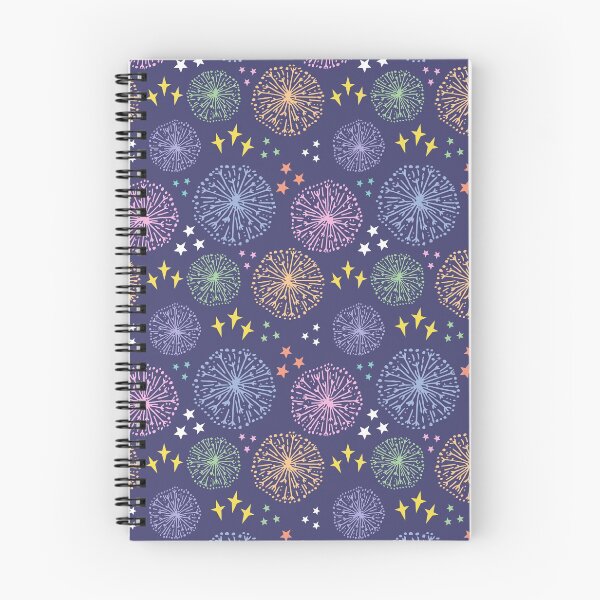 Item preview, Rainbow stars and fireworks on navy designed and sold by LittleBettyMakes.