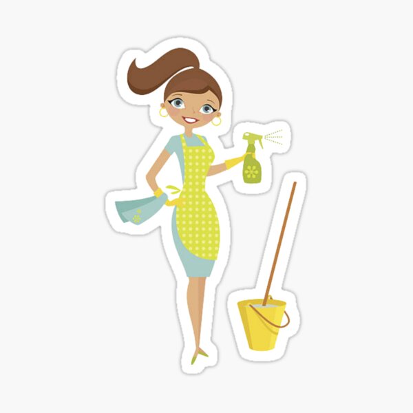 Item preview, Cute Funny Cleaning Lady Vintage style  designed and sold by Donnam5044.