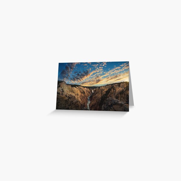 Yellowstone Artists Point Sunset Greeting Card