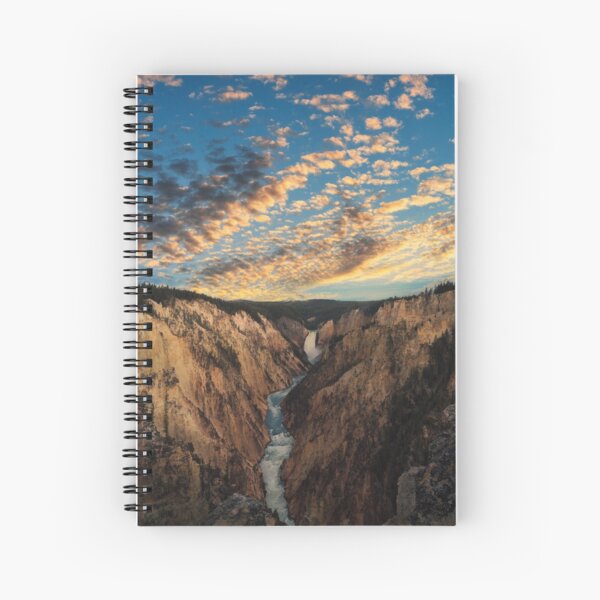 Yellowstone Artists Point Sunset Spiral Notebook