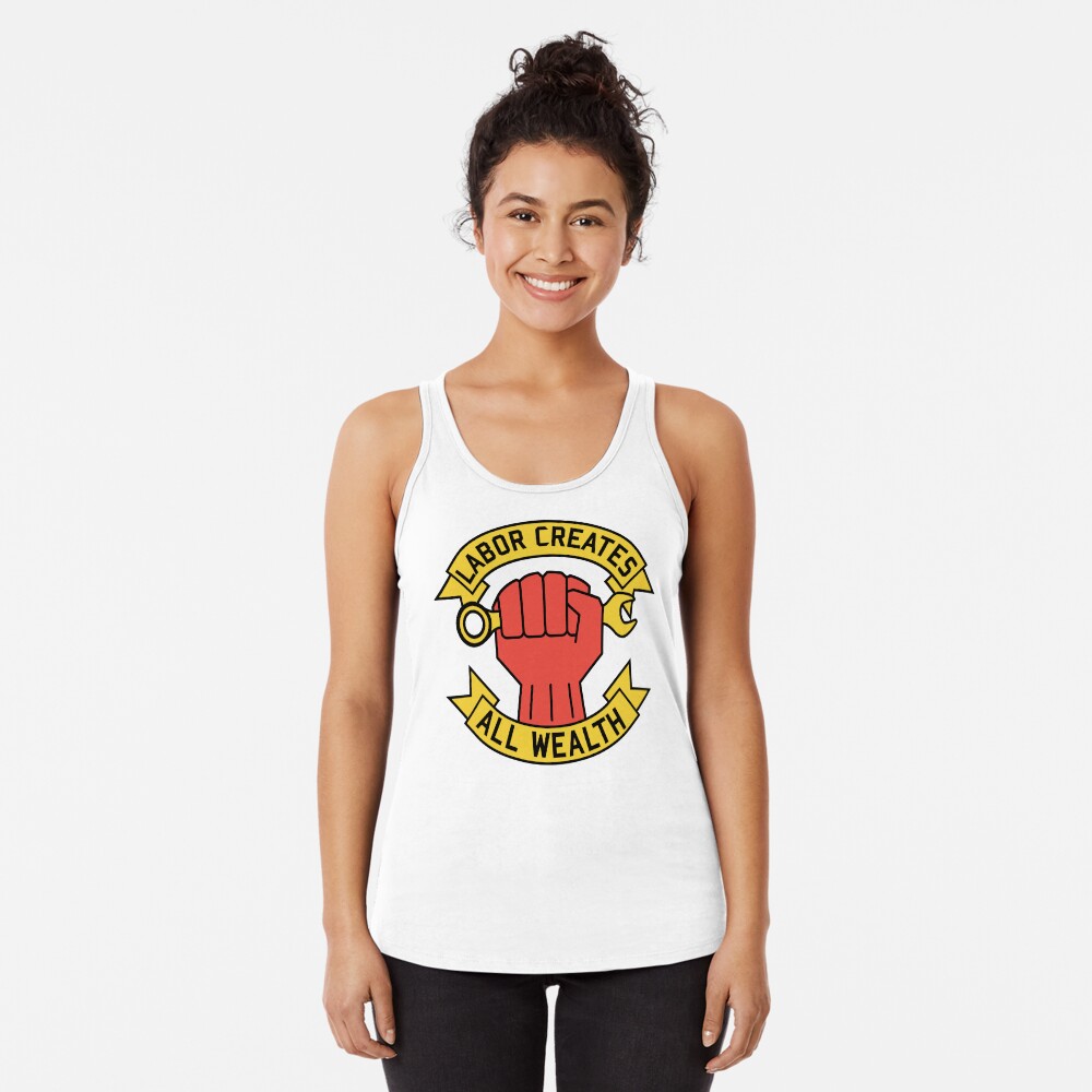 Vista previa del artículo con la obra «Camiseta con espalda nadadora», diseñado y vendido por SpaceDogLaika.