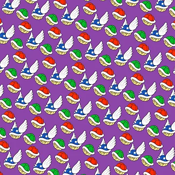 Artwork thumbnail, Shells Pattern (Purple) by maplefoot