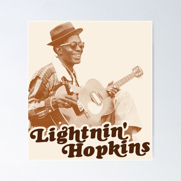 Item preview, Retro Lightnin Hopkins Sepia Tribute designed and sold by acquiesce13.