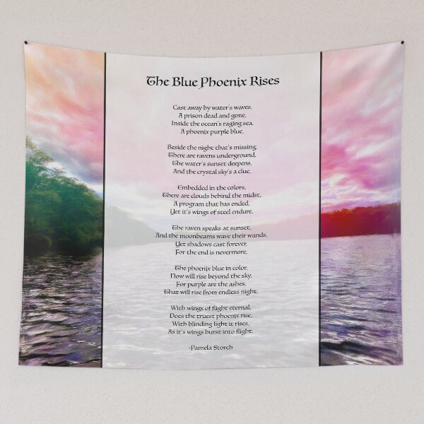 Item preview, The Blue Phoenix Rises Poem designed and sold by Pamela Storch.