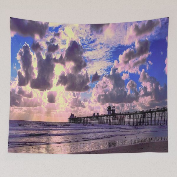 Item preview, Pink sunset pier designed and sold by fujinoart.