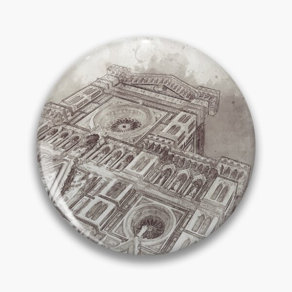 Item preview, Cathedral of Santa Maria del Fiore - Florence, Italy - Sketch and Wash Style designed and sold by Retro Art Factory.