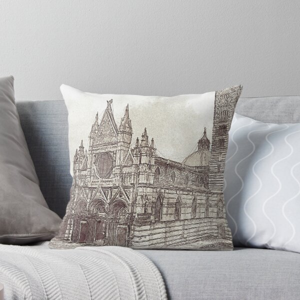 Item preview, Duomo di Siena - Siena, Italy - Sketch and Wash Style designed and sold by Retro Art Factory.