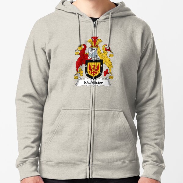 McAllister Coat of Arms / McAllister Family Crest Zipped Hoodie