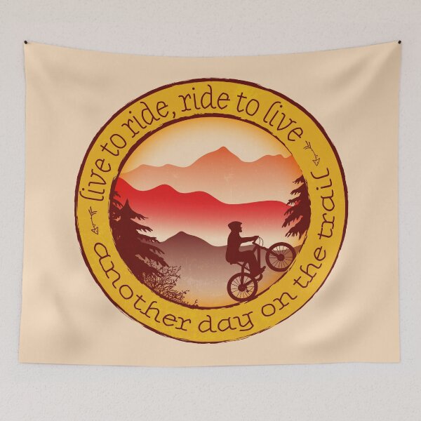 Item preview, Mountain Biking - Retro Yellow-Red 05 designed and sold by serenaking.
