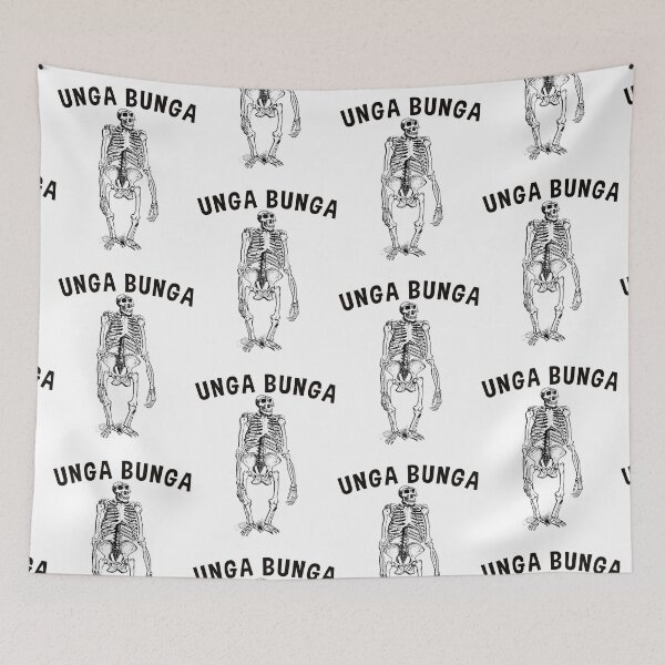 Item preview, Unga bunga caveman neanderthal skeleton meme designed and sold by Captain-Jackson.