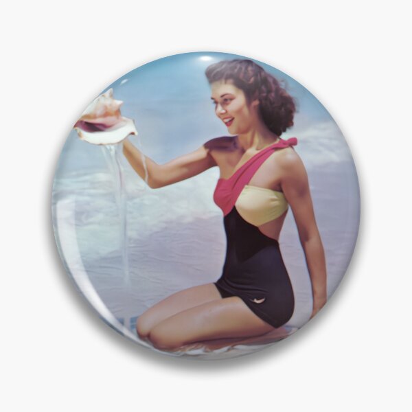 Item preview, Florida Postcard - Holding a conch shell, knelling in the surf designed and sold by Lowtech.
