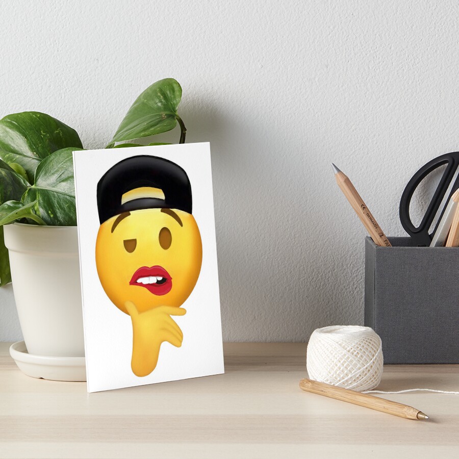 Biting Lip Emoji Fuckboy Meme Art Board Print By Fomodesigns Redbubble 1801