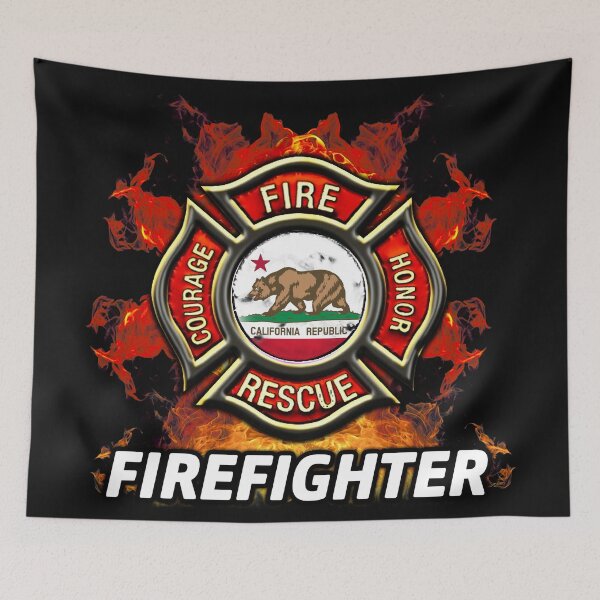 Item preview, FIREFIGHTER COURAGE FIRE HONOR RESCUE T-SHIRT designed and sold by bigerdan.