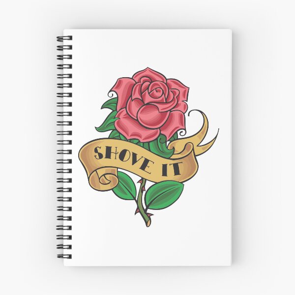 Item preview, SHOVE IT ))(( Retro Rose Tattoo Style Design designed and sold by acquiesce13.