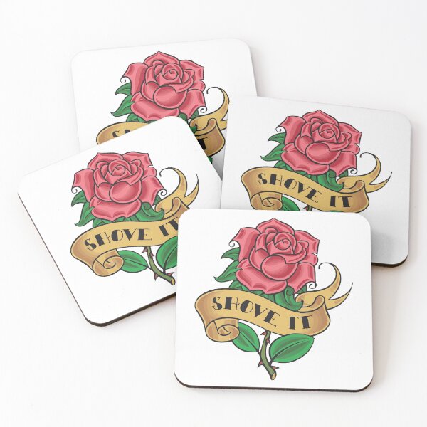 Item preview, SHOVE IT ))(( Retro Rose Tattoo Style Design designed and sold by acquiesce13.