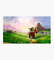 TLOZ Ocarina of Time - Hyrule Field Photographic Print